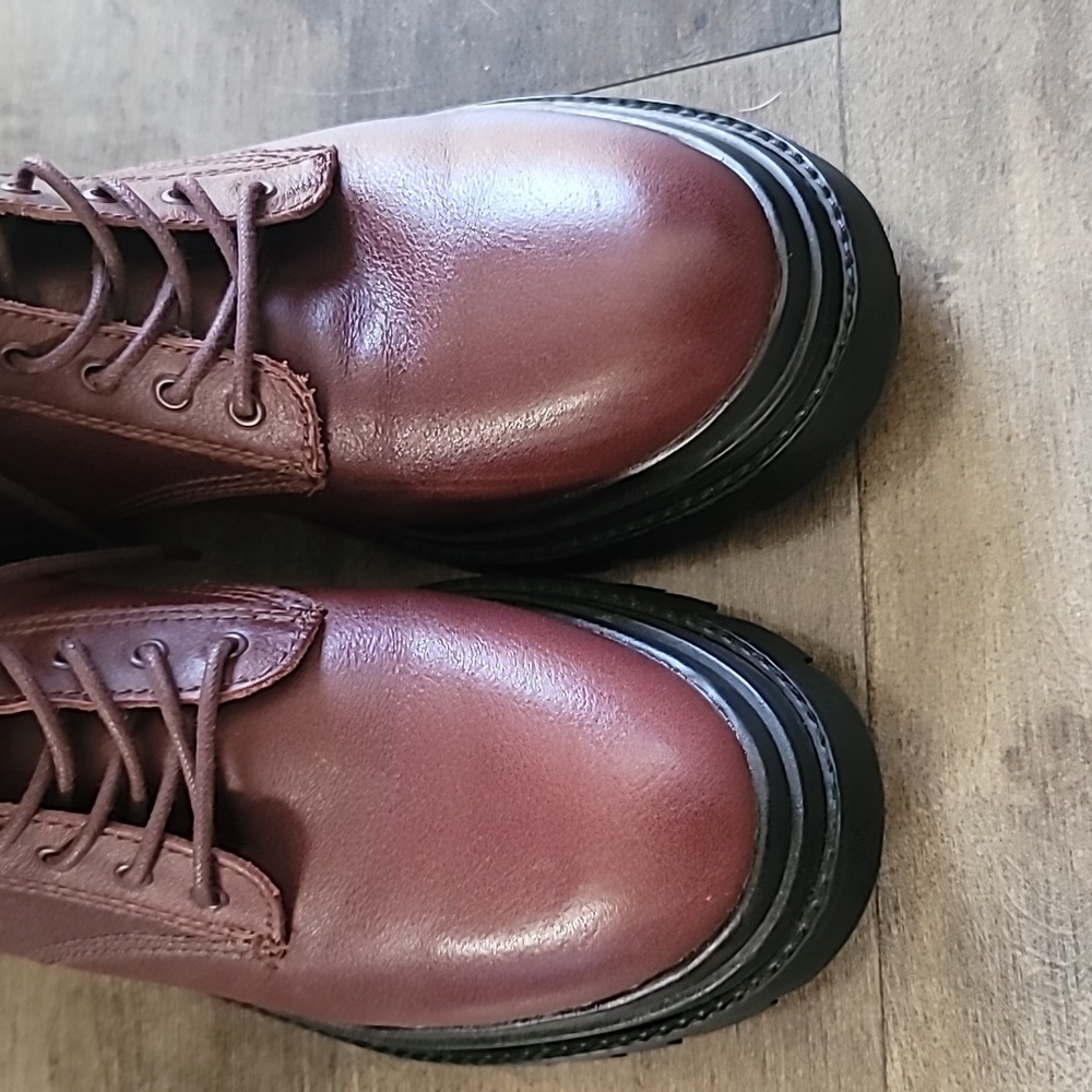Aldo Leap leather combat ankle boots, EUC - Picture 4 of 12